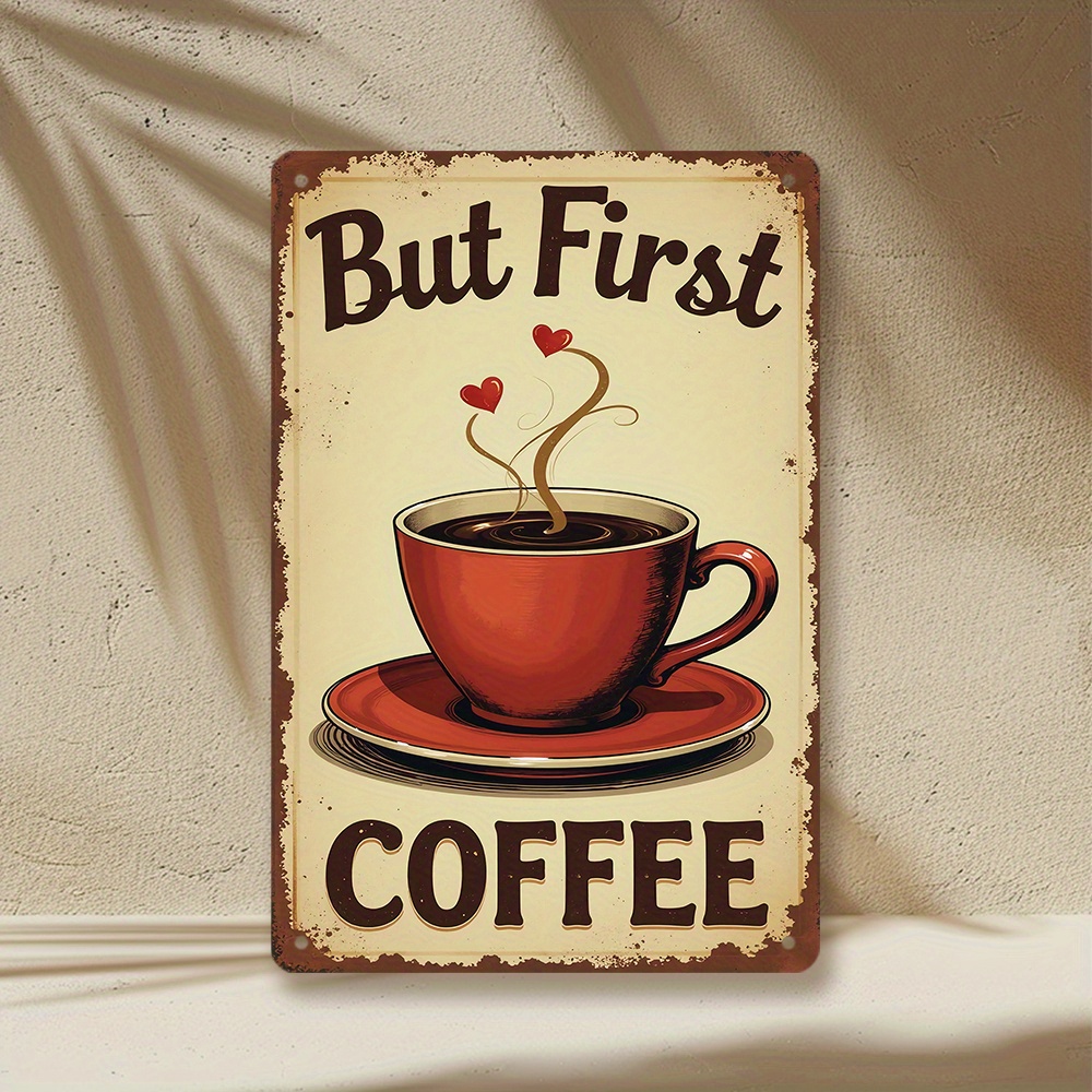 Home Bar And Coffee - Papan Tanda Logam Bertema Vintage 