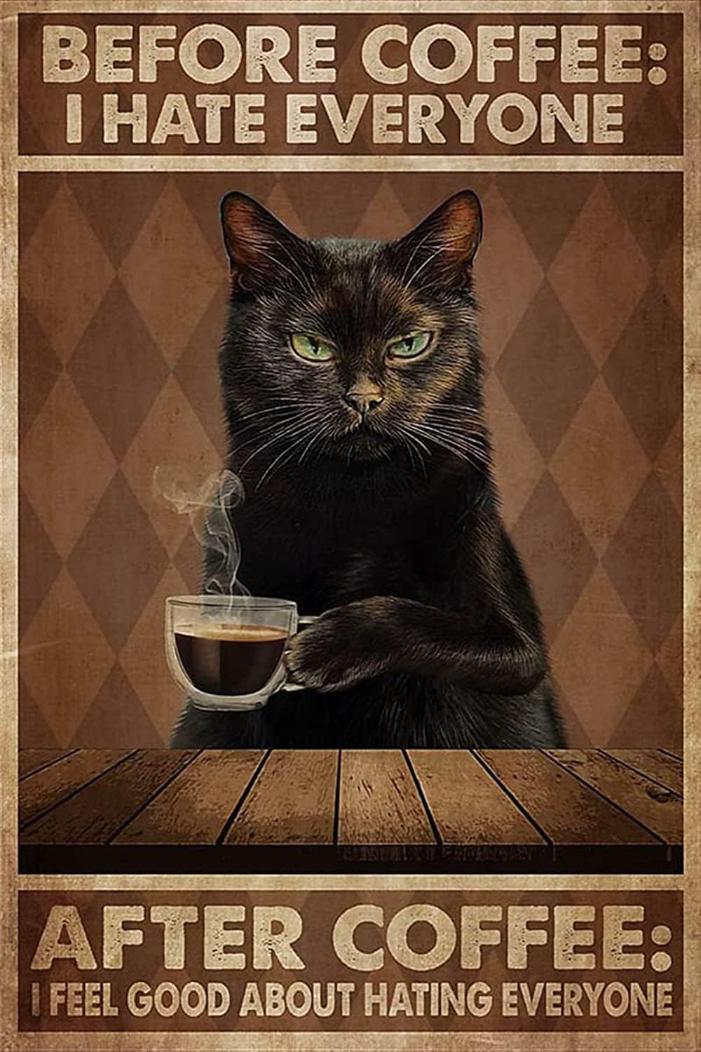 Home Bar And Coffee - Papan Tanda Timah Antik dengan Gambar