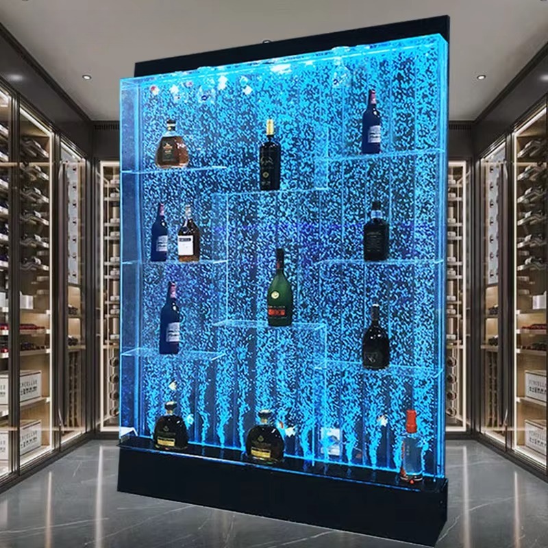 Home Bar Shelves - Dinding Gelembung Air LED Akrilik Kustom