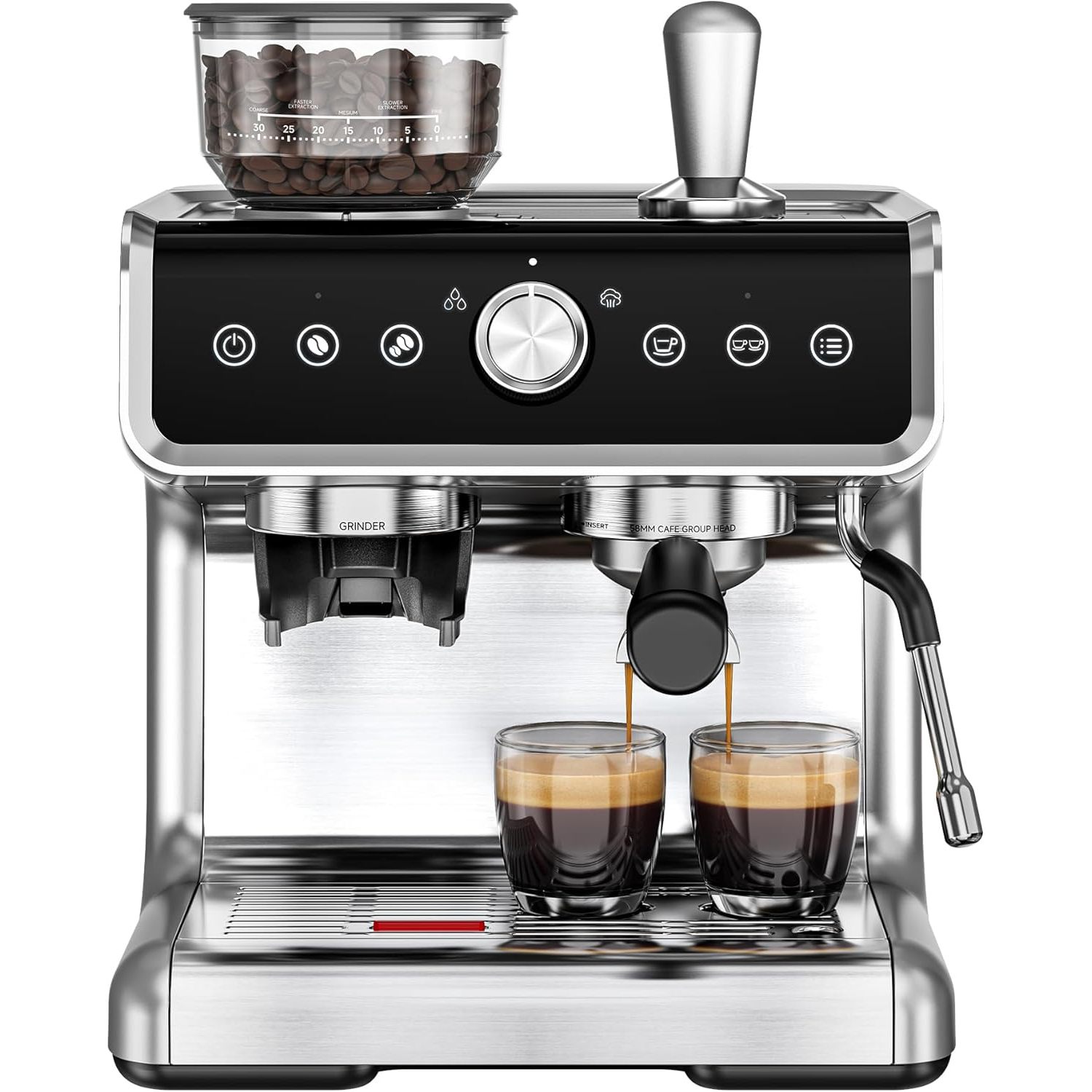 Home Bar And Coffee - Mesin Espresso Elektrik EUHOMY dengan Penggiling