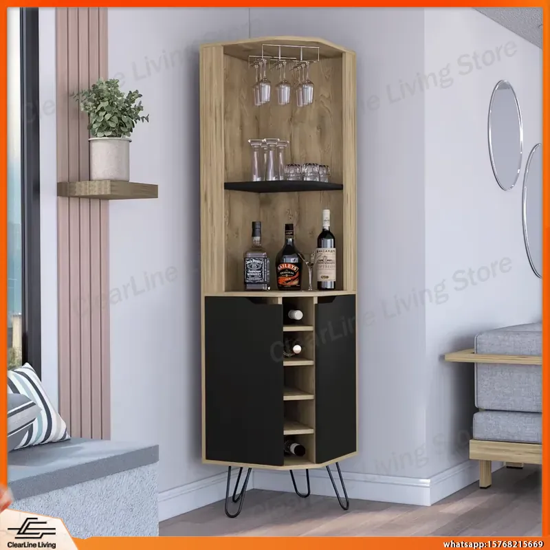 Lemari Bar Sudut dengan 6 Rak  - Home Bar Shelves ulasan dan harga