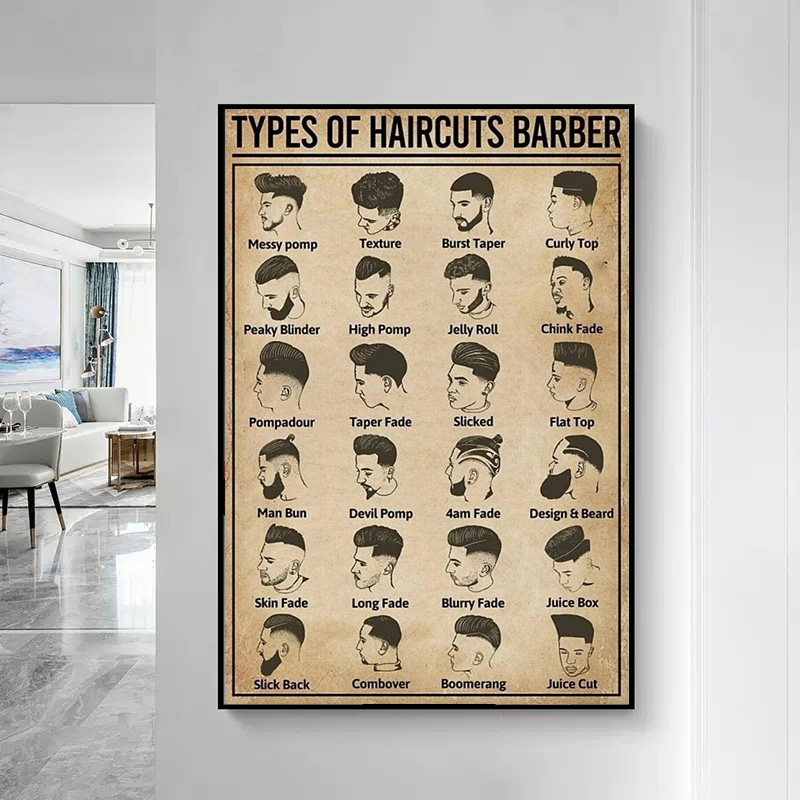 Poster Tukang Cukur Jenis Poto - Home Barbershop ulasan dan harga