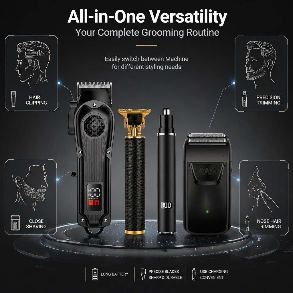 Set Alat Cukur Rambut Pria 4-i - Home Barbershop ulasan dan harga
