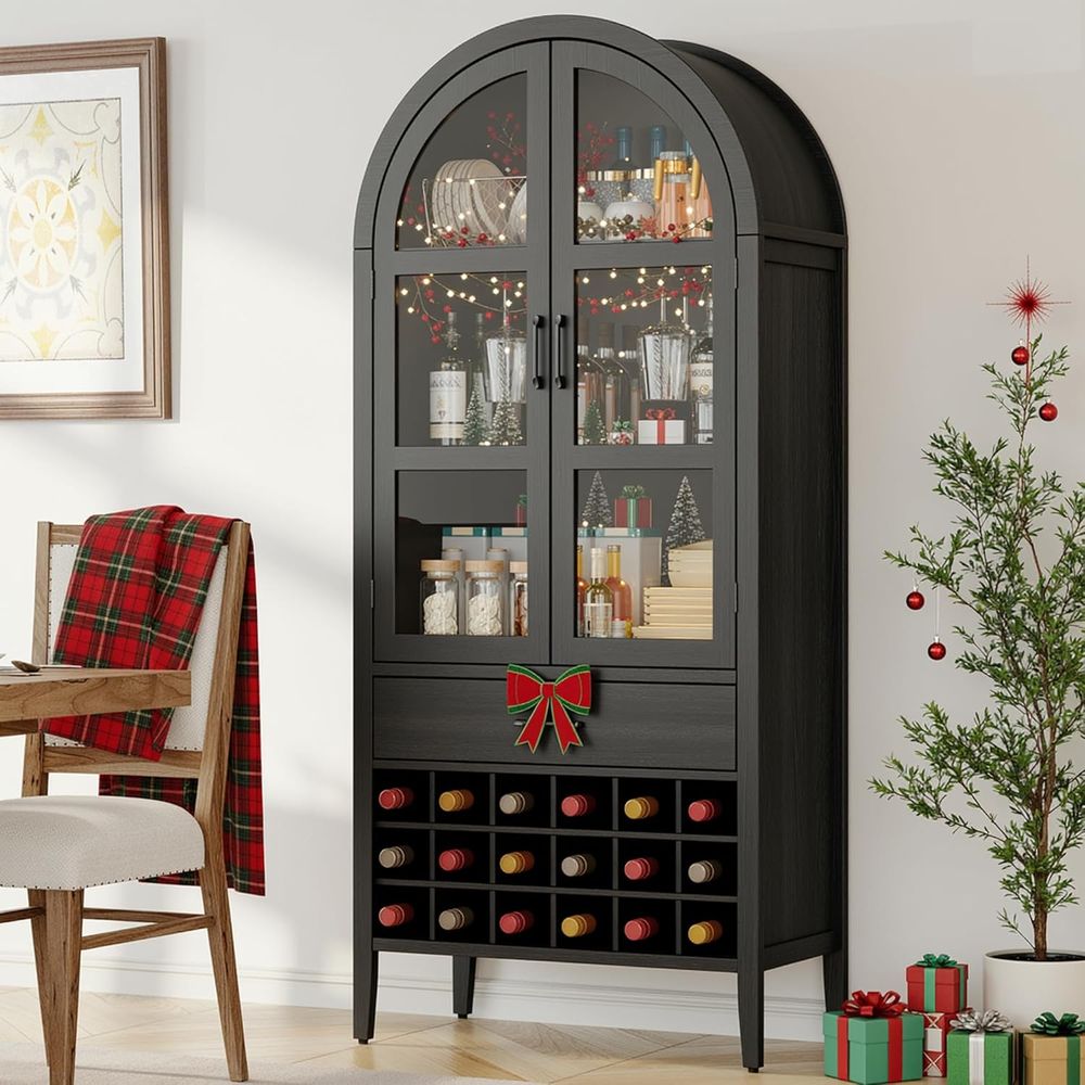 Kabinet Bar Anggur Berbentuk L - Home Bar Shelves ulasan dan harga