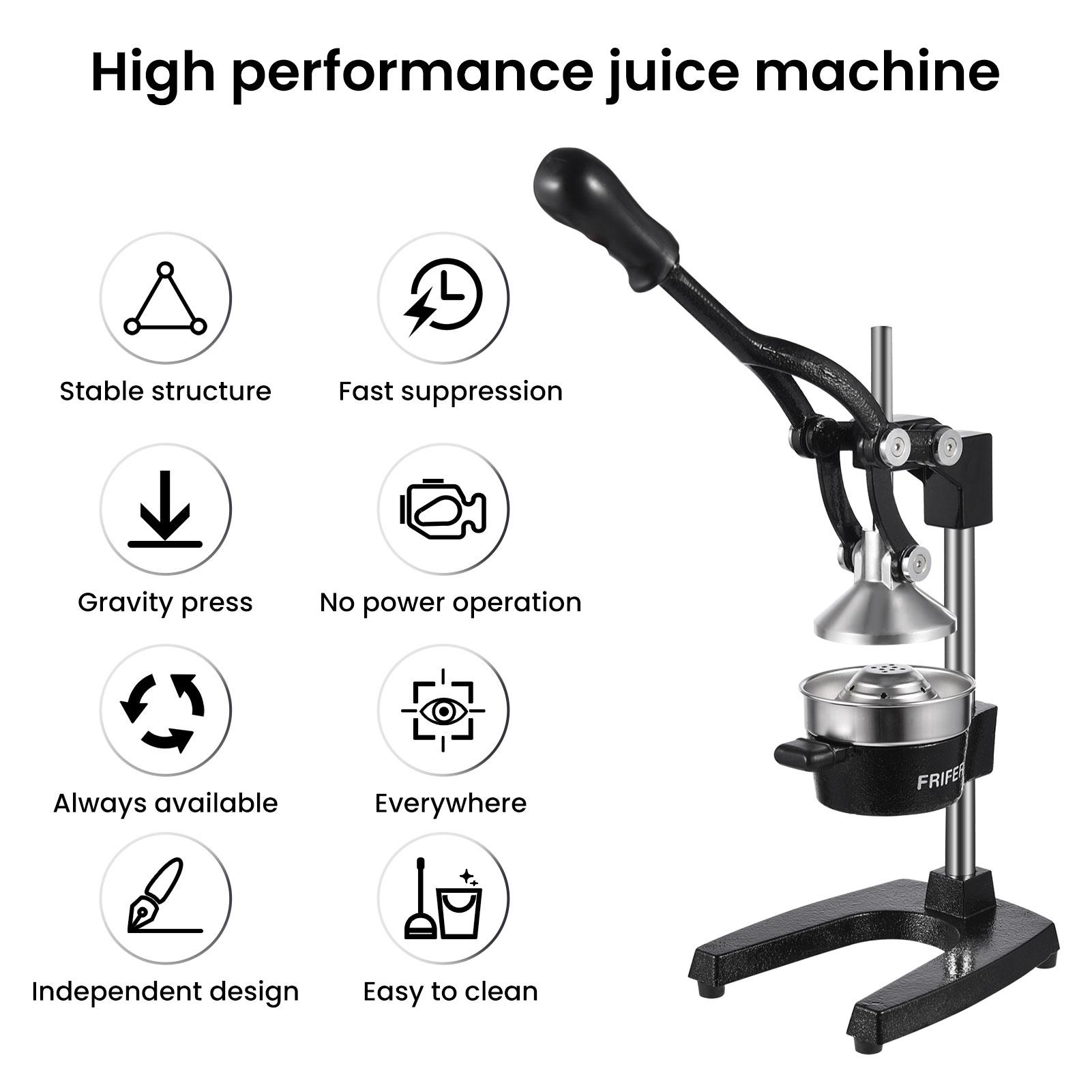 Pemeras Jeruk Manual dari Baja - Citrus Juicer Bar ulasan dan harga